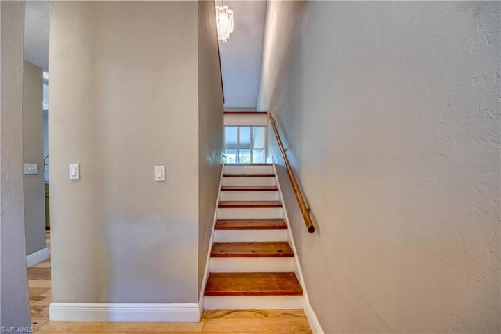 Stairs leading to loft where master bedroom is