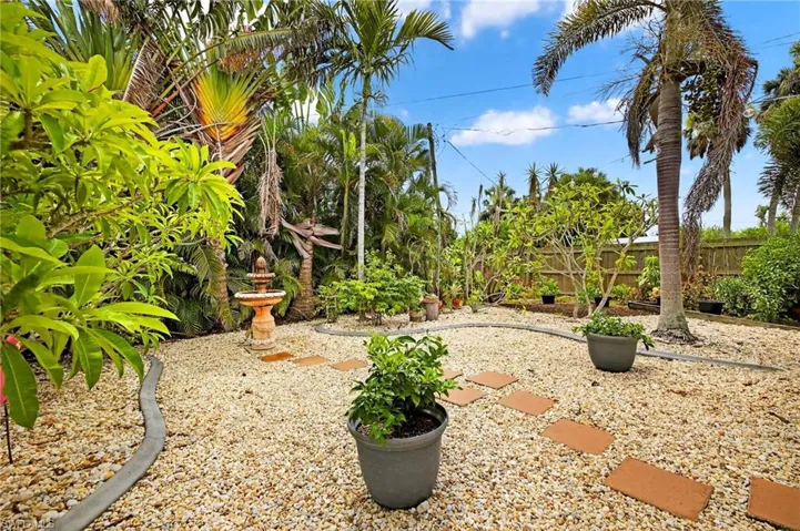 View of yard featuring a storage shed
