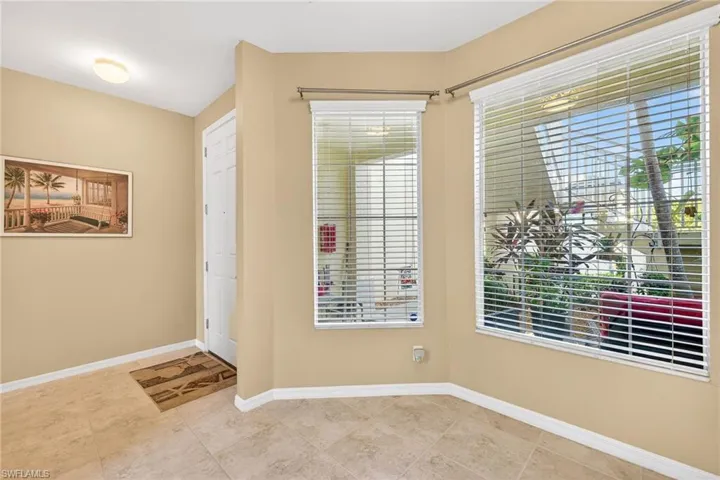 Foyer with baseboards