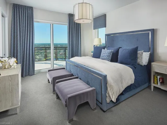 Bedroom featuring carpet