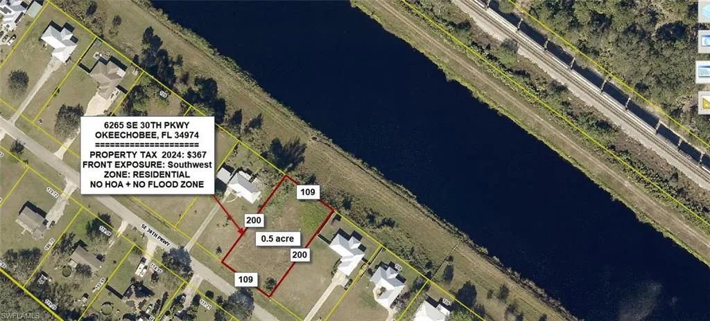 Map / location with property boundaries highlighted
