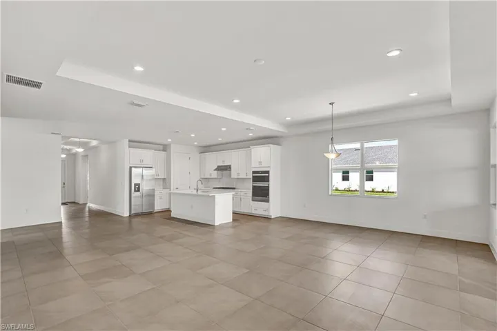 Open-concept floor plan
