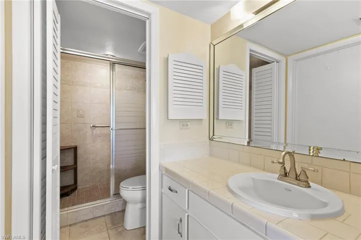 Bathroom with separate sink area