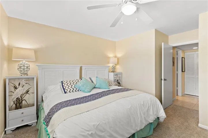 Guest bedroom has walk in closet also