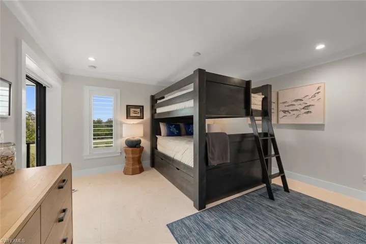 Built-in bunk space offering flexible sleeping accommodations.