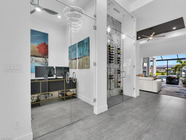 Glass Entry to Wine Rm & Office