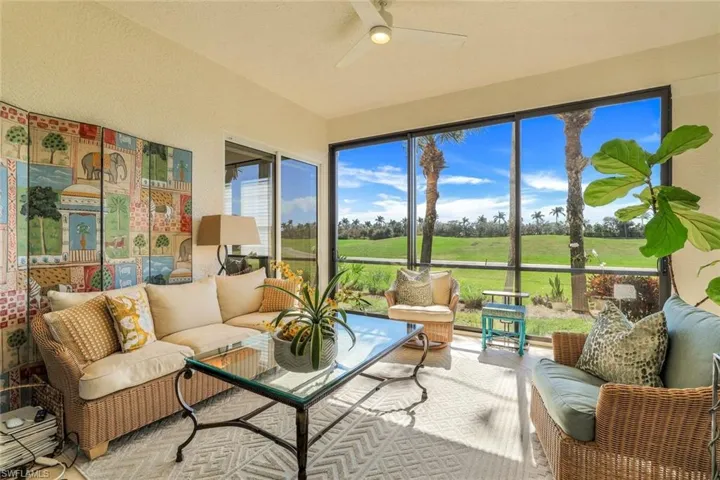 Lanai With Fantastic Views Of The Golf Course & Fiddler's Creek Club & Spa With Westerly View. Fantastic Views With Sunsets & Upscale Lighting Of The Club & Spa After Dark
