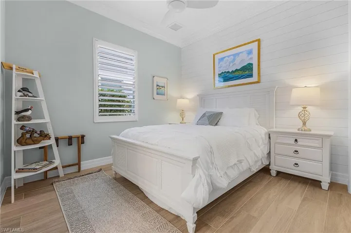 Fresh Paint, Upgraded Closets, Shiplap wall, Ceiling Fan