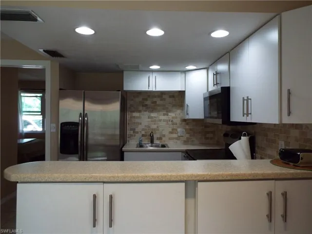 Kitchen counter and cabinets