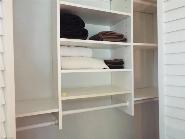 Bedroom closet has built ins