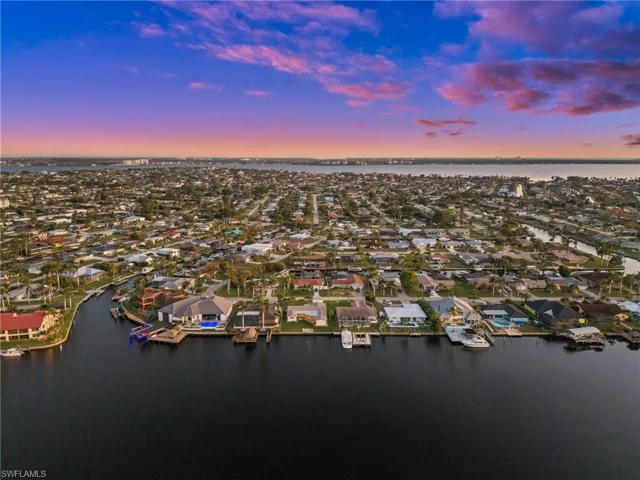 Aerial View of the Back of 435 Avalon Dr in the Evening
