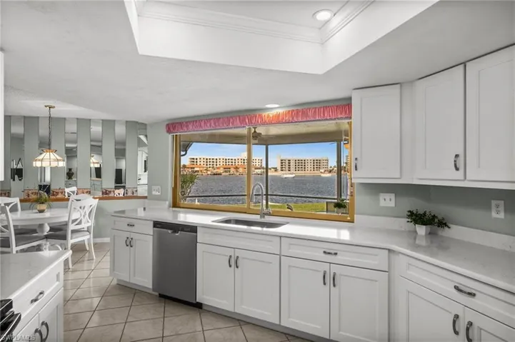 Kitchen has a Large Window Overlooking Bimini Basin
