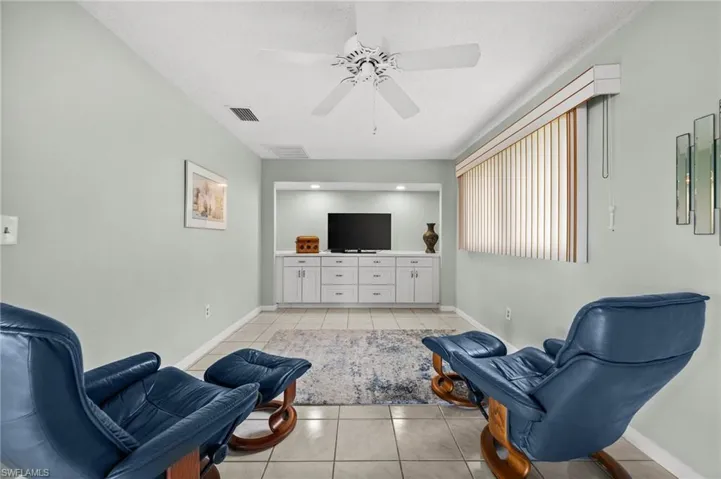 Family Room with Built ins