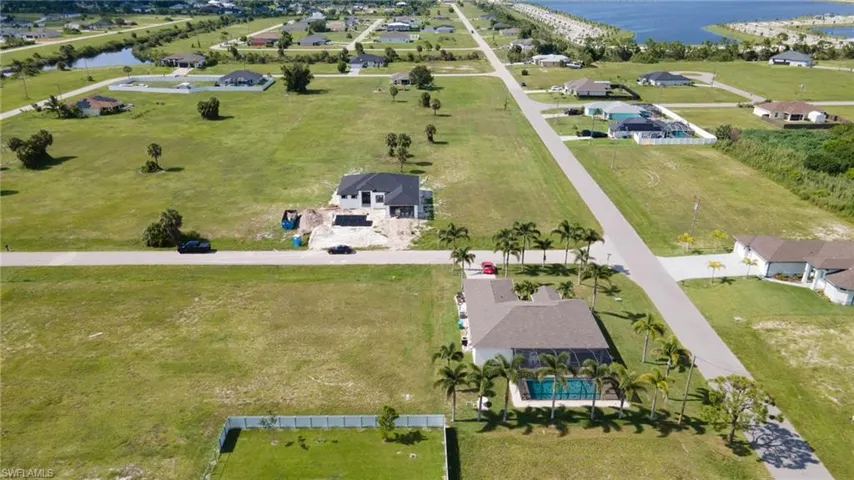 Drone / aerial view of a large body of water