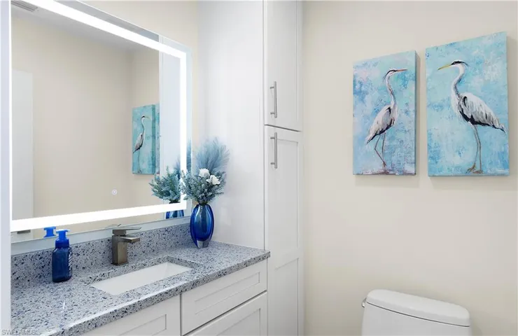 Bathroom featuring toilet and vanity