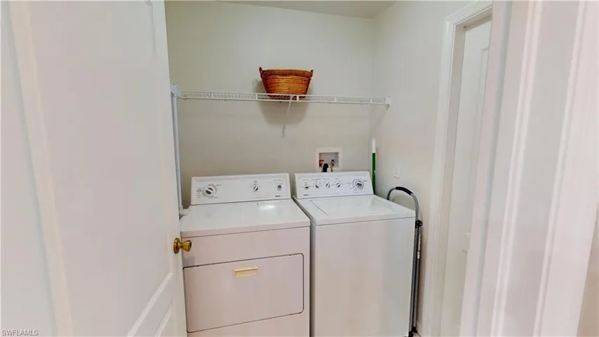 Washroom with separate washer and dryer