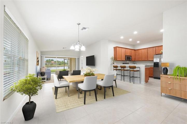 Virtually staged great room