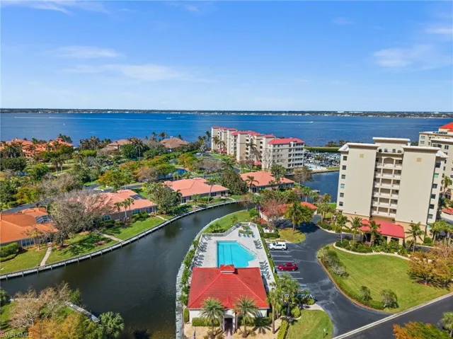Bird's eye view featuring the club house with pool