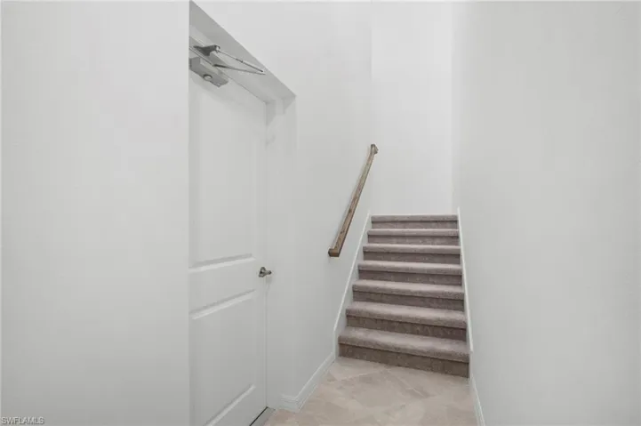 Staircase with baseboards