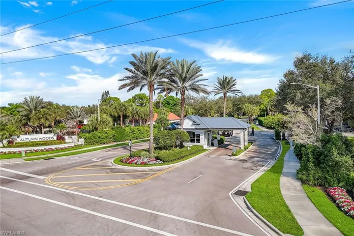 Main Entrance to your secure, gated community with a manned gatehouse