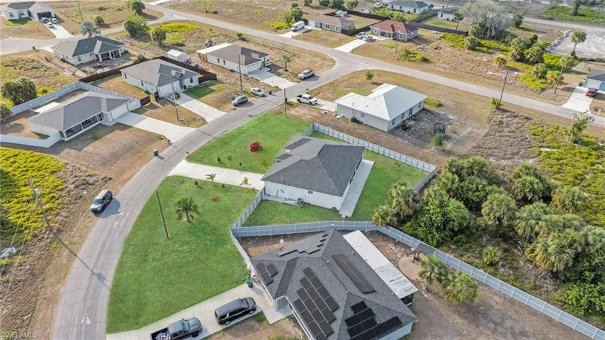 Drone / aerial view with a residential view