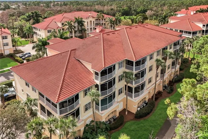 Aerial view of apartment complex