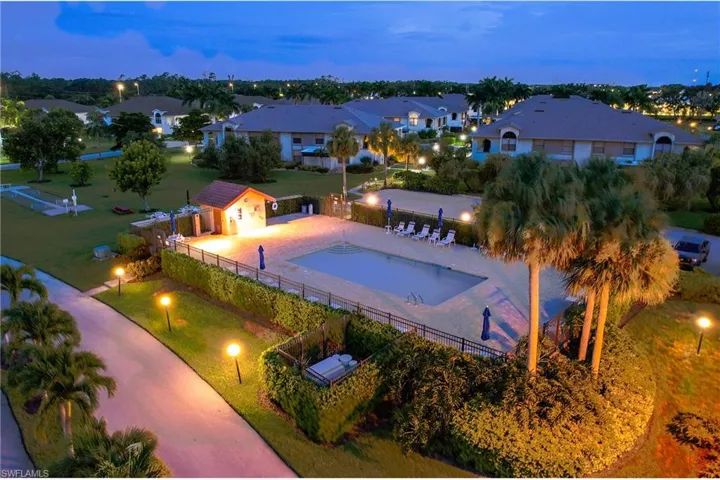 View of swimming pool with a shed