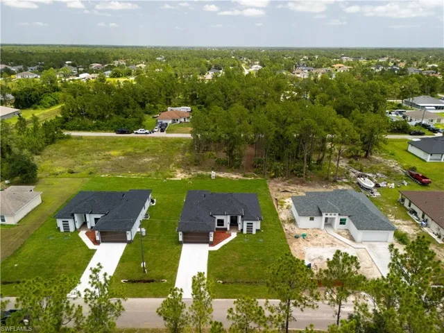 Aerial view of residential area