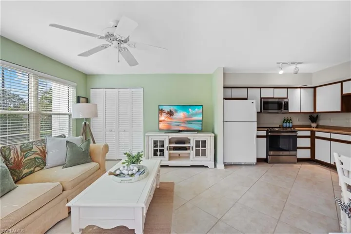 Sun room offers plenty of light.