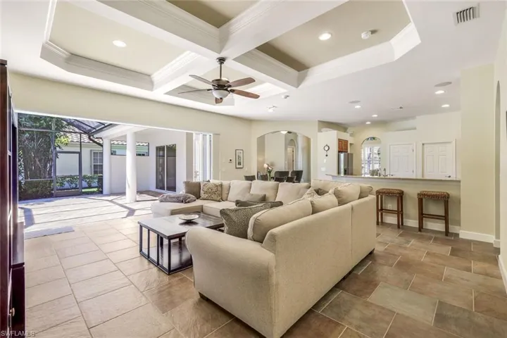 Open to kitchen