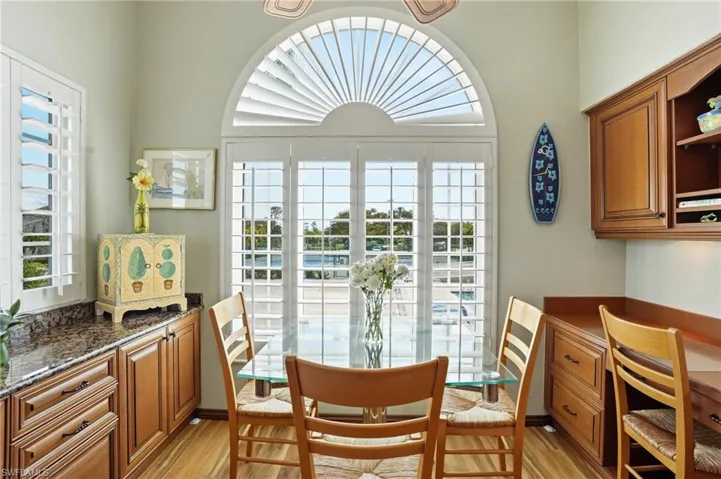 Dining room featuring healthy amount of natural light and light wood-style floors