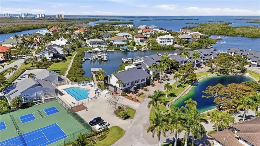 Bird's eye view of a large body of water