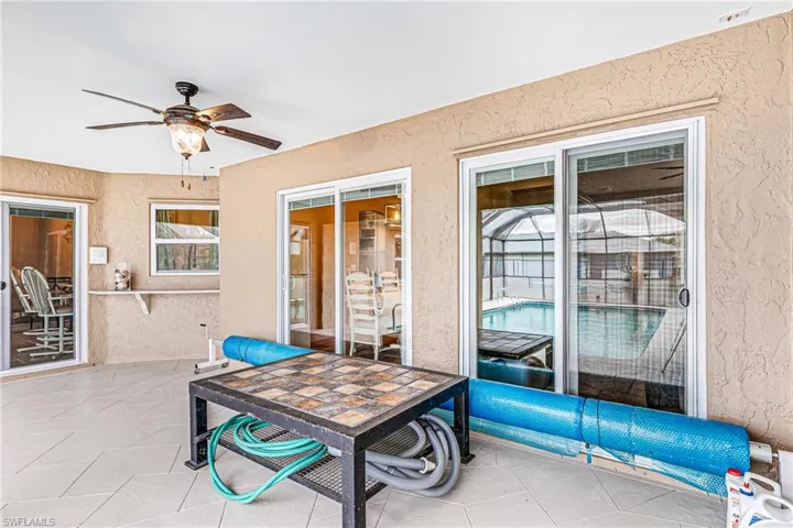 View of covered patio - Virtually Edited Image