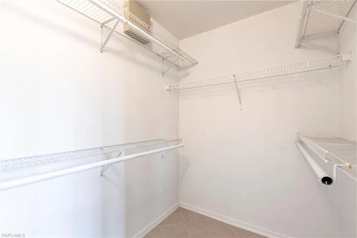 View of walk in closet
