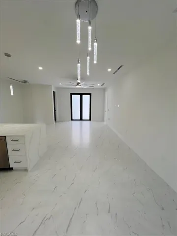 View of main living space from back door.