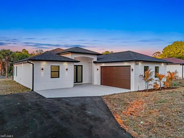 Brand new home with driveway and garage