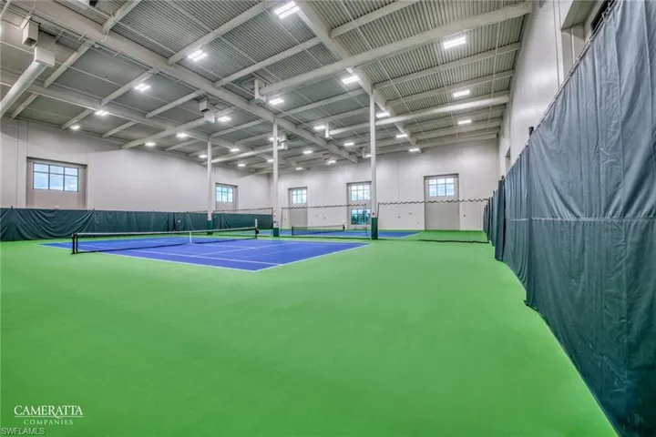 View of tennis court