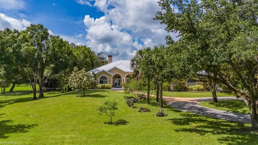 Front of Home. Has a park like feel.