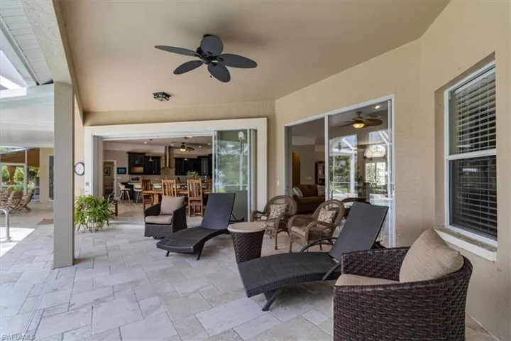 Screened Patio overlooking pool and River