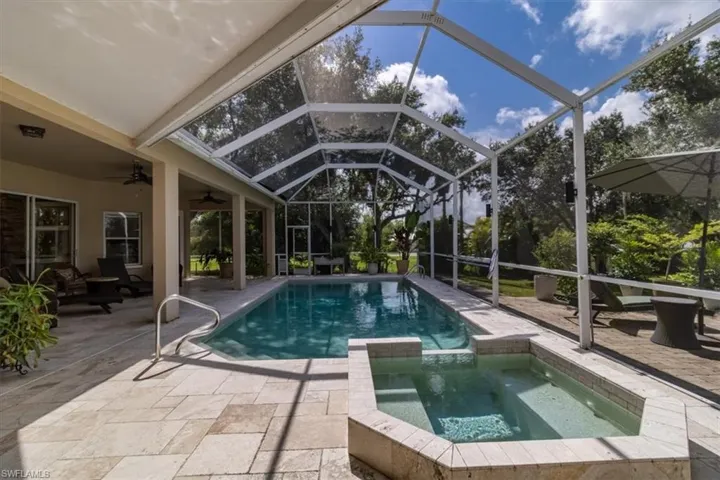 Heated swimming pool, screened with view of River