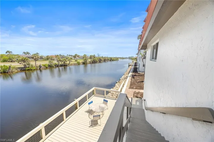 View of dock featuring a water view and a balcony