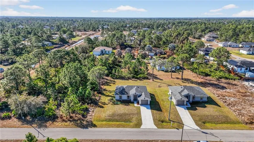 Aerial view of residential area