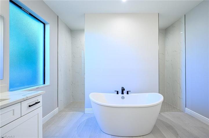 Primary bathroom with lovely soaking tub