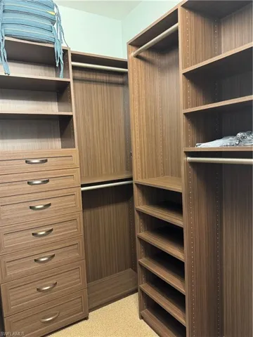 View of walk in closet
