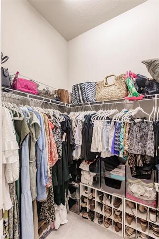 Long hangered, short hangered, or stowed away in cubbies.  Imelda Marcos ain't got nothing on you!