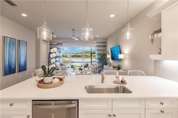 You won't ever feel like you are removed from your family and guests as you conduct your symphonic gathering.  Whether they sit and watch or step in to help, you will feel part of the fun as you beam with pride out over the great room through the lanai all the way down the long lake view.