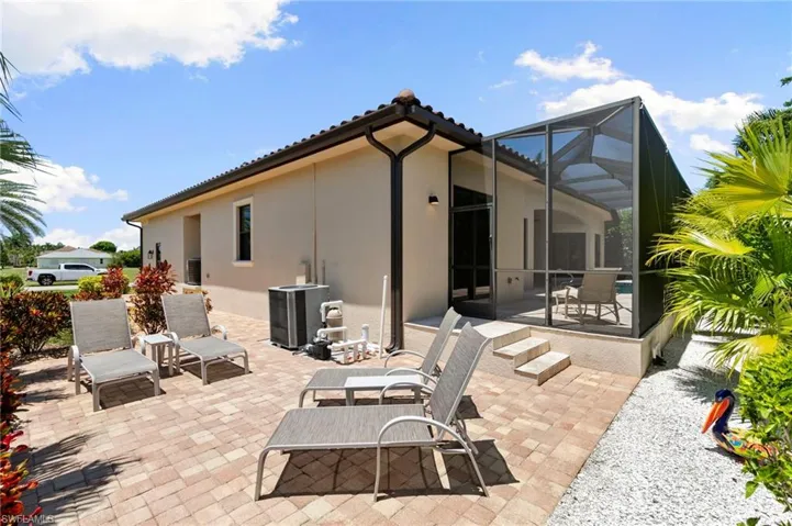 Or in the open paved seating area