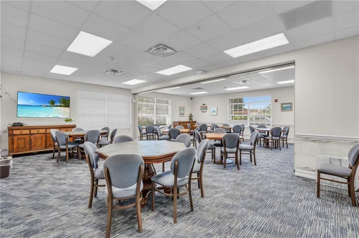 Dining room featuring a drop ceiling