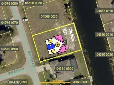 Aerial Survey Map. Illustrating property boundaries and parcel identification numbers for the designated land area