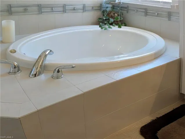 View of Master bathroom tub